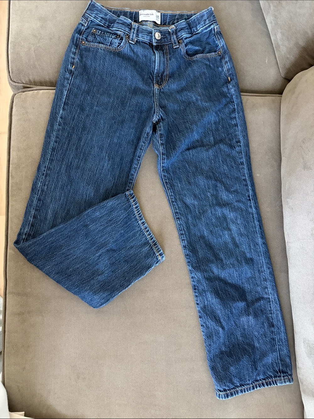 abercrombie kids Blue Straight-Leg Denim Jeans